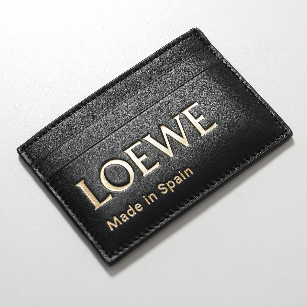 ロエベ パスケース メンズ LOEWE ロエベ カードケース EMBOSSED PLAIN エンボス プレーン カードホルダー CLE0322X01 メンズ レザー パスケース 1100/BLACK