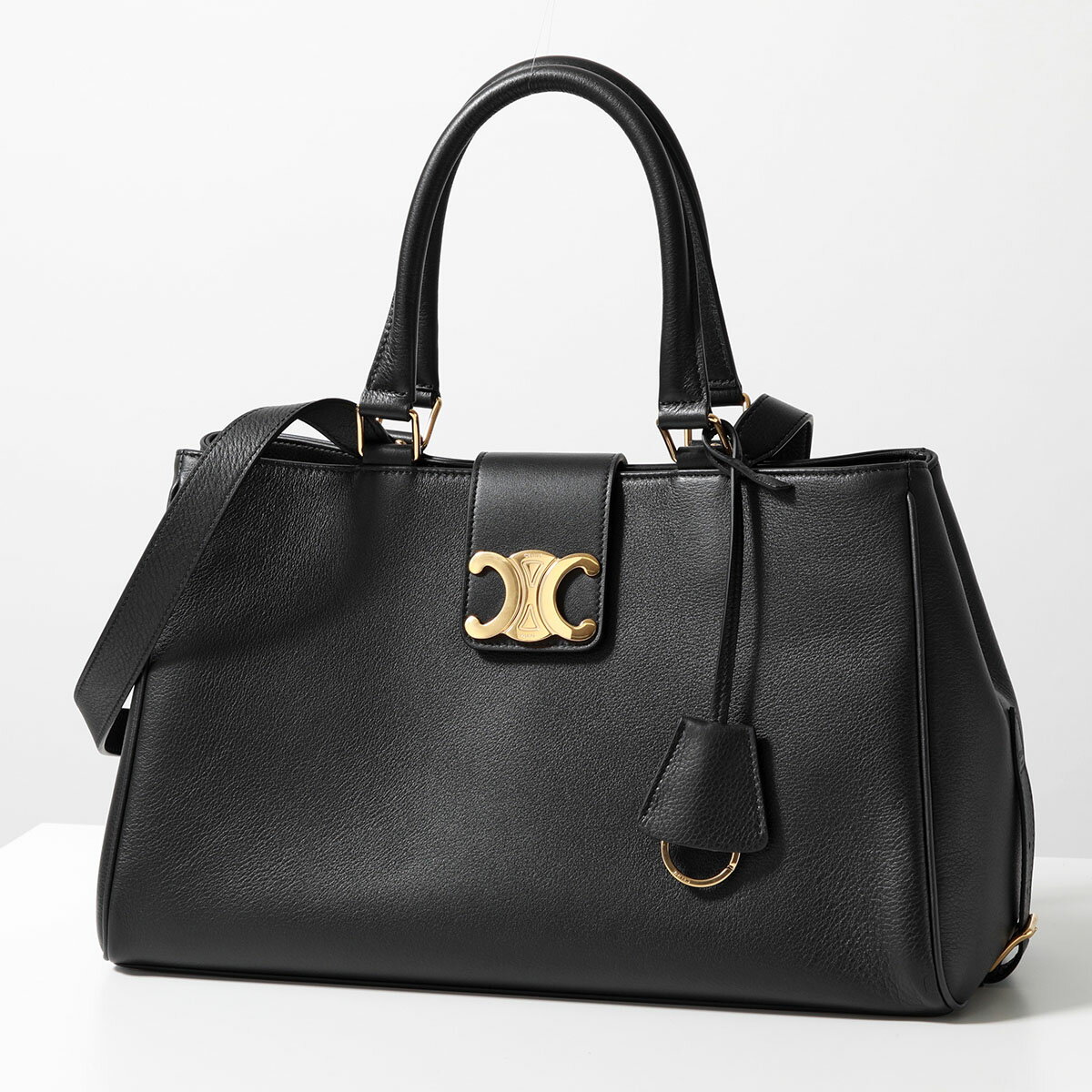 セリーヌ ハンドバッグ（レディース） CELINE セリーヌ ハンドバッグ 114963FK6.38NO レディース レザー ミディアム アポリーヌ ショルダーバッグ クロスボディ 鞄 38NO/Black【po_fifth】【po_jyuuu】