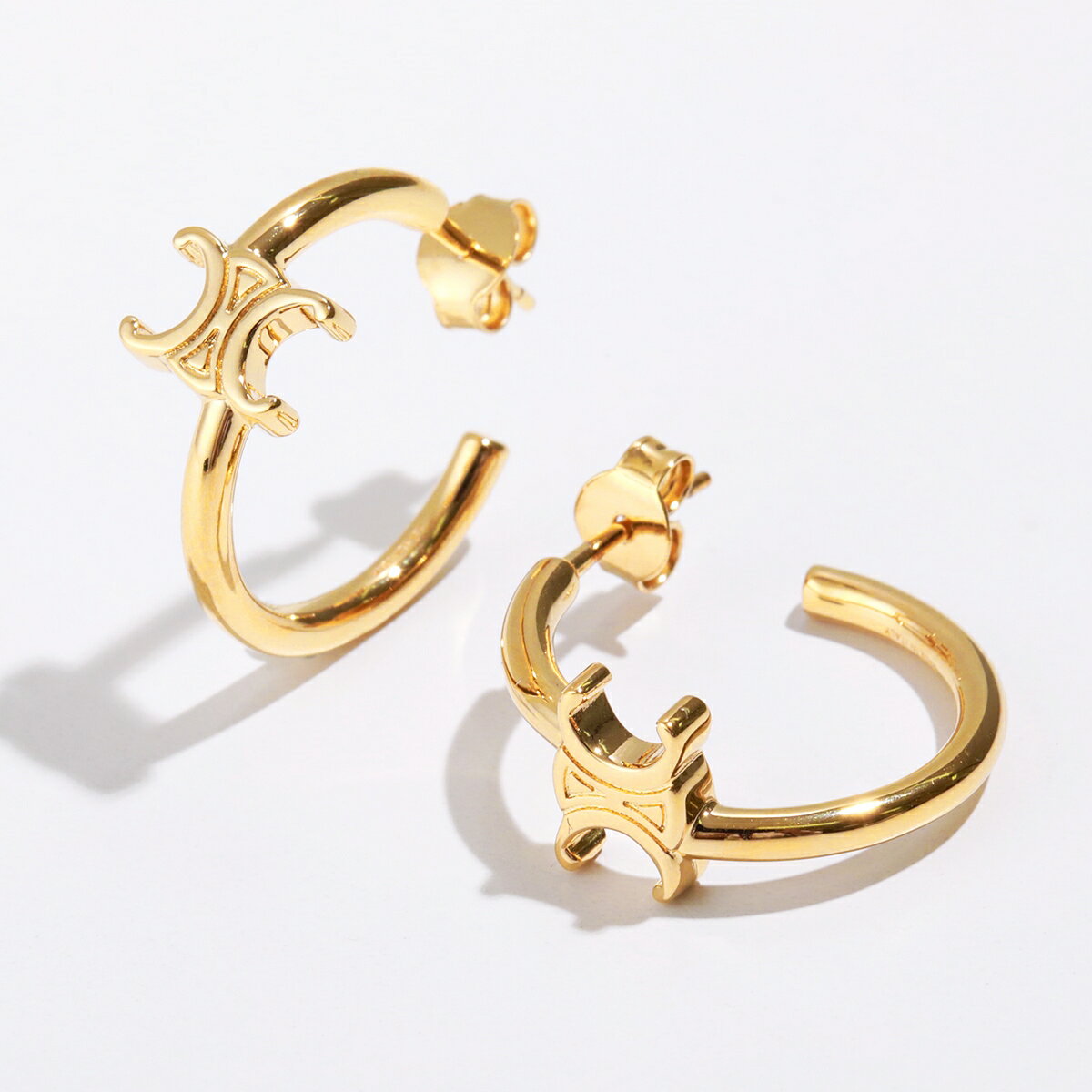 CELINE セリーヌ ピアス Asymmetric Hoops 460RD6BRA.35OR レディース Triomphe トリオンフ アシンメトリック フープ アクセサリー Goldのサムネイル
