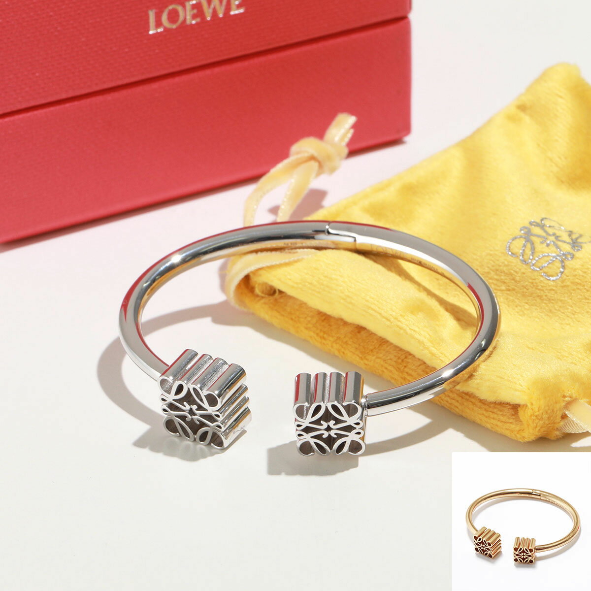 LOEWE ロエベ バングル ANAGRAM CUFF アナグラム カフ J821240X06 J821240X04 レディース ブレスレット ロゴ アクセサリー カラー2色