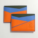 LOEWE ロエベ カードケース PUZZLE PLAIN パズル プレーン C510V33X04 メンズ レザー アナグラム ミニ財布 3061/SEASIDE-BLUE/BRIGHT-O