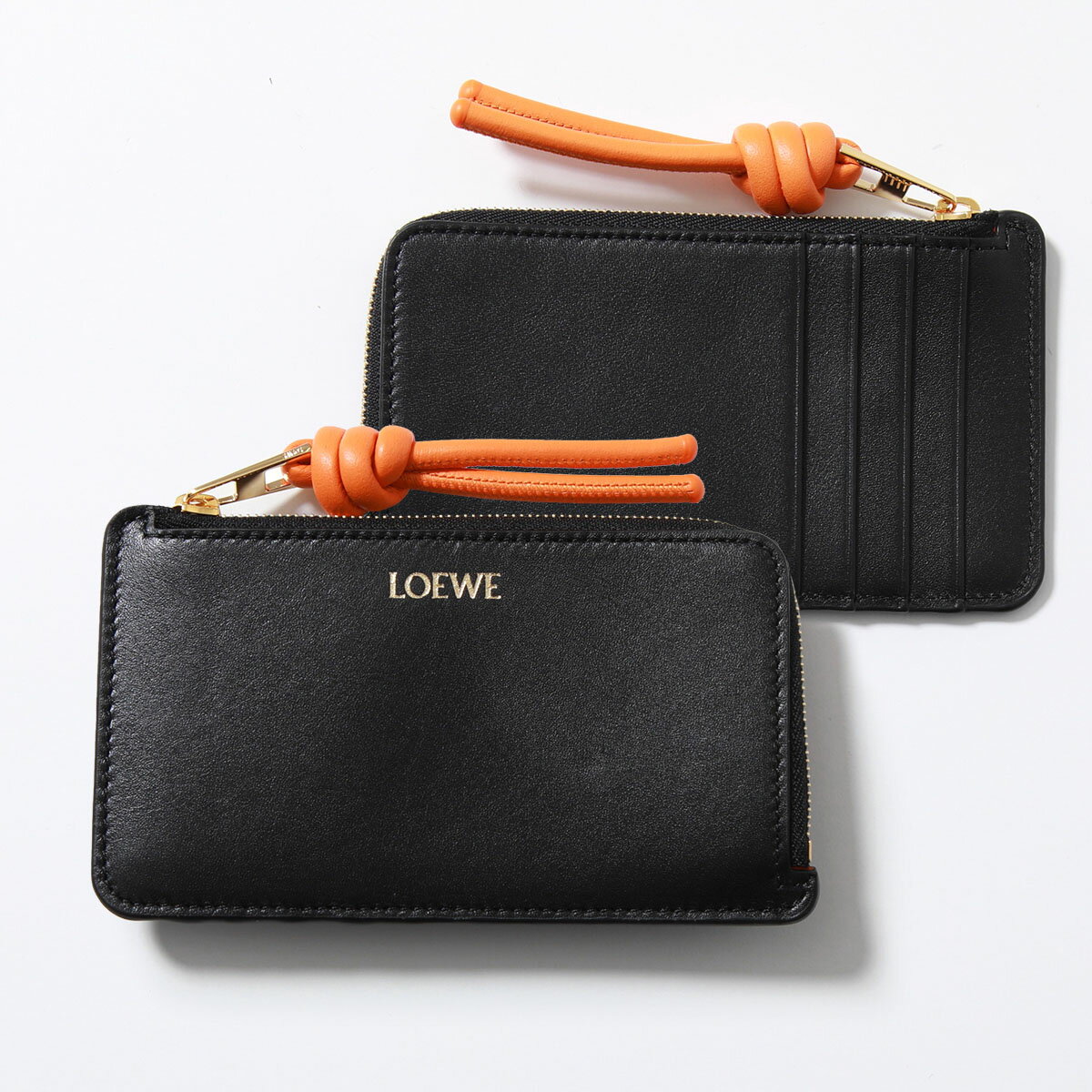 LOEWE ロエベ フラグメントケース KNOT COIN CARDHOLDER ノット CEM1Z40X01 メンズ レザー ミニ財布 小銭入れ 6036/BLACK/BR