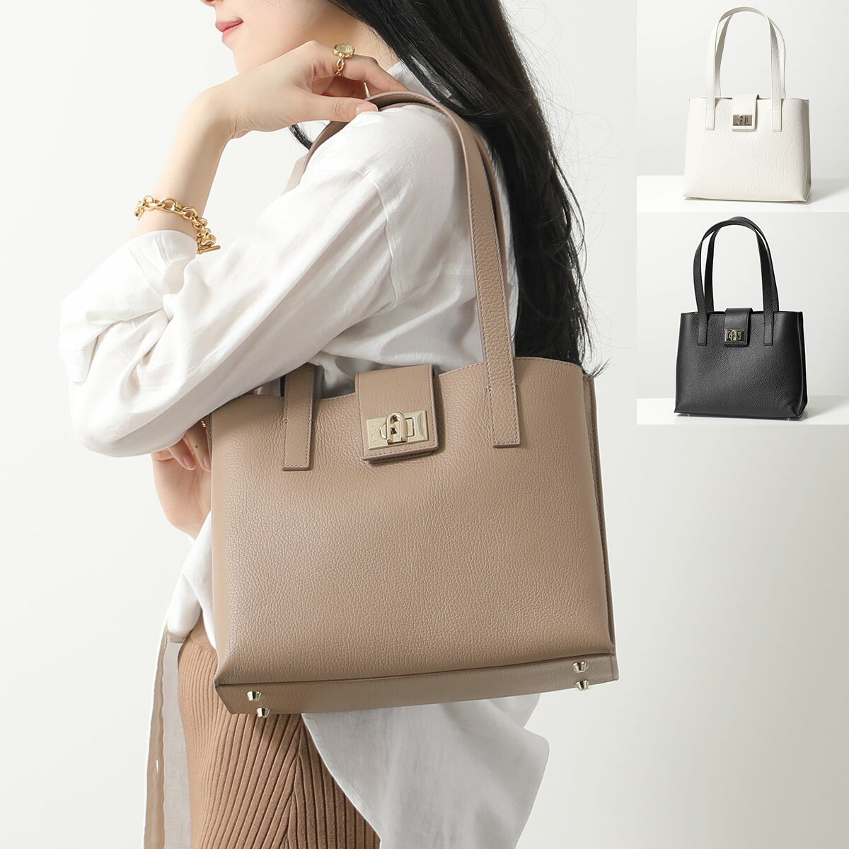 Furla フルラ トートバッグ 1927 M TOTE WB01098 HSF000 レディース レザー ハンドバッグ ロゴ 鞄 カラー3色