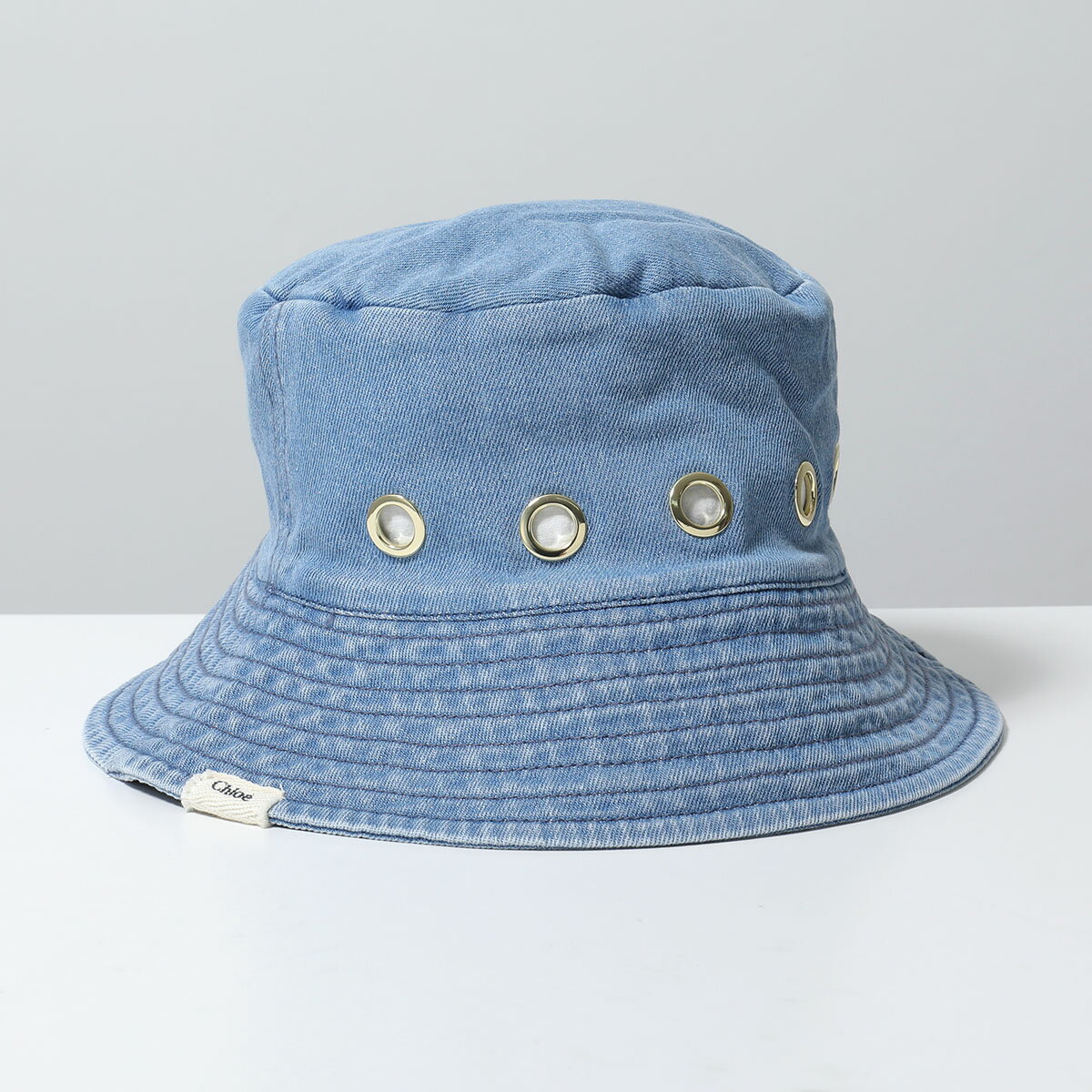 Chloe Kids クロエ キッズ バケットハット HEADWEAR ACCESSORY C20051 レディース ガールズ デニム ロゴ 帽子 Z10/DENIM-BLUE