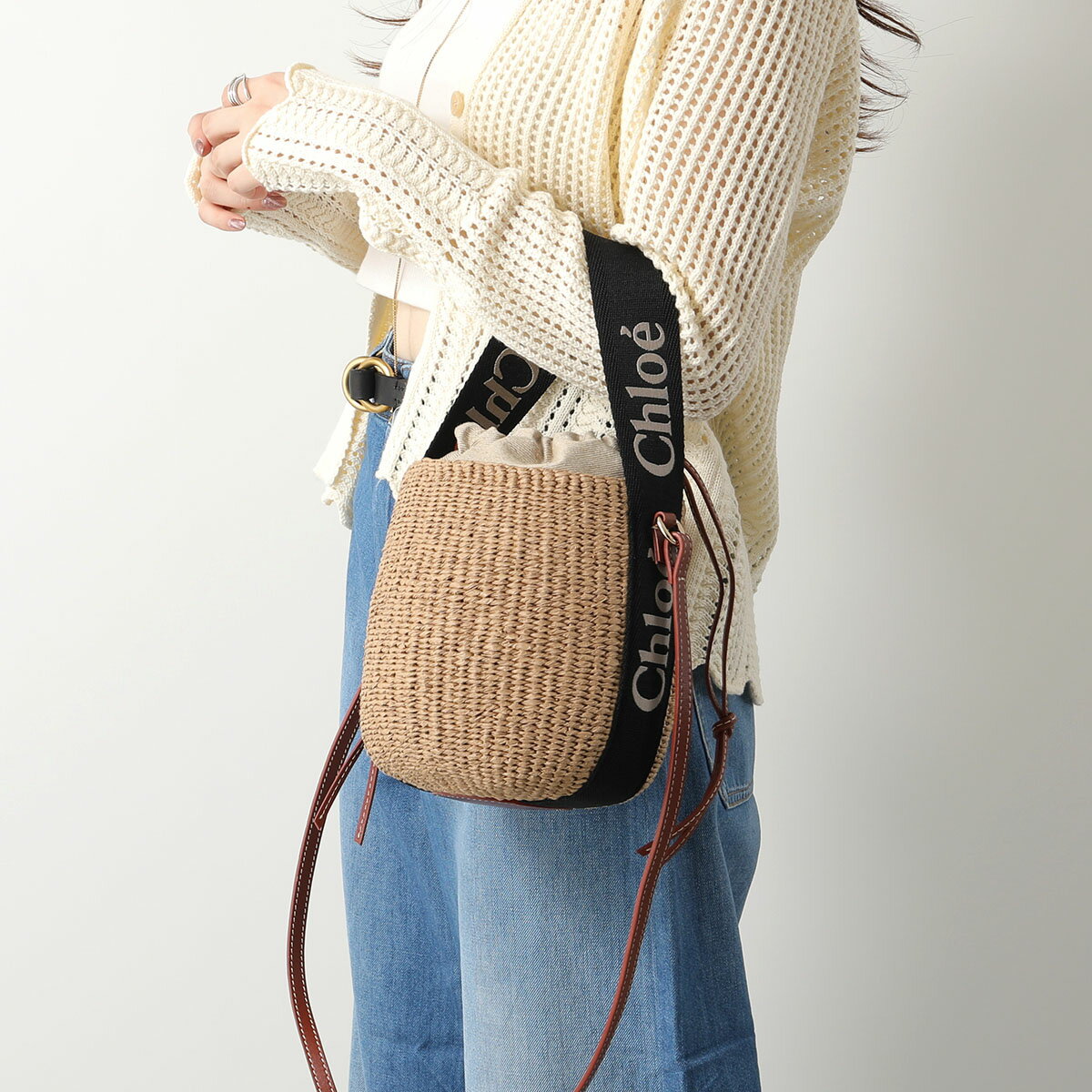 Chloe クロエ ハンドバッグ WOODY ウッディ スモールバスケット SMALL BASKET CHC23AS381L18 レディース かごバッグ カゴ 鞄 カラー2色