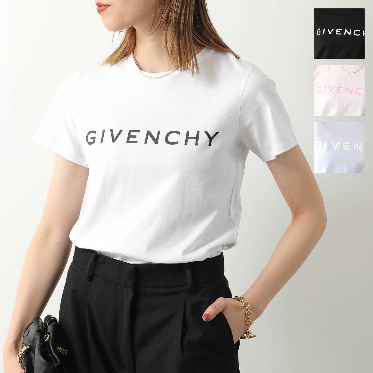 GIVENCHY KIDS ジバンシィ キッズ Tシャツ H30074 レディース ガールズ ロゴT 半袖 クルーネック カットソー コットン 4G カラー4色