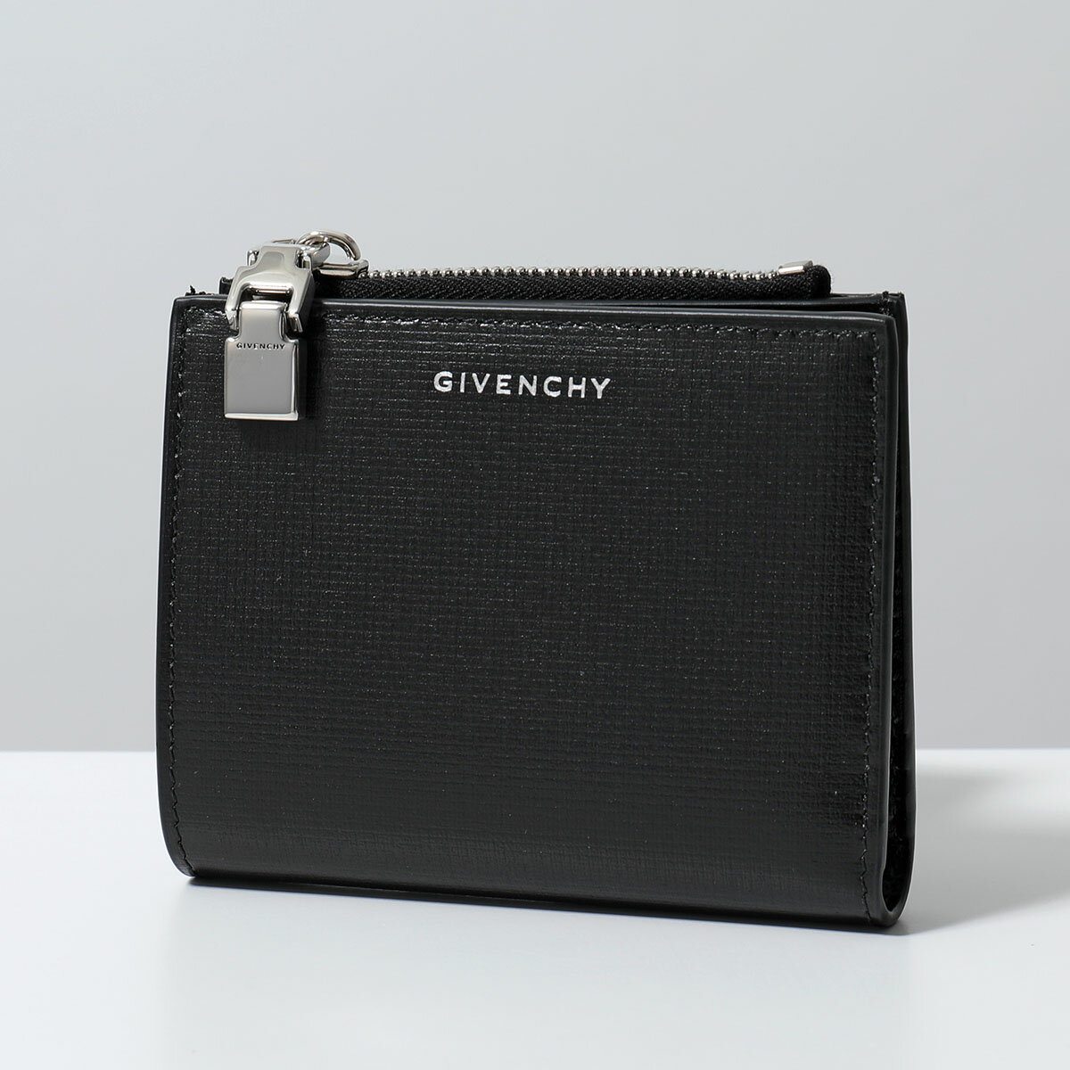 GIVENCHY ジバンシィ 二つ折り財布 BK60BXK1T4 メンズ ミニ財布 小銭入れあり ロゴ 4G レザー 001/BLACK