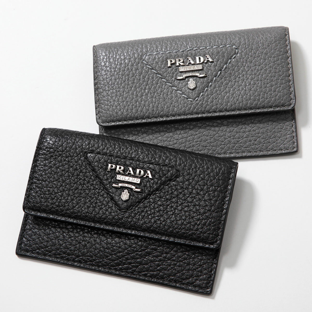 プラダ 名刺入れ（メンズ） PRADA プラダ カードケース 2MF028 2BBE メンズ レザー パスケース 名刺入れ コインケース トライアングルロゴ ミニ財布 カラー2色