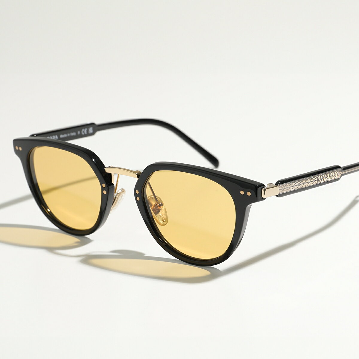PRADA プラダ サングラス SPR17Y EAAV メンズ レディース ボストン型 メガネ 眼鏡 ロゴ アイウェア FE07M/LENSES-OCRA-CRI