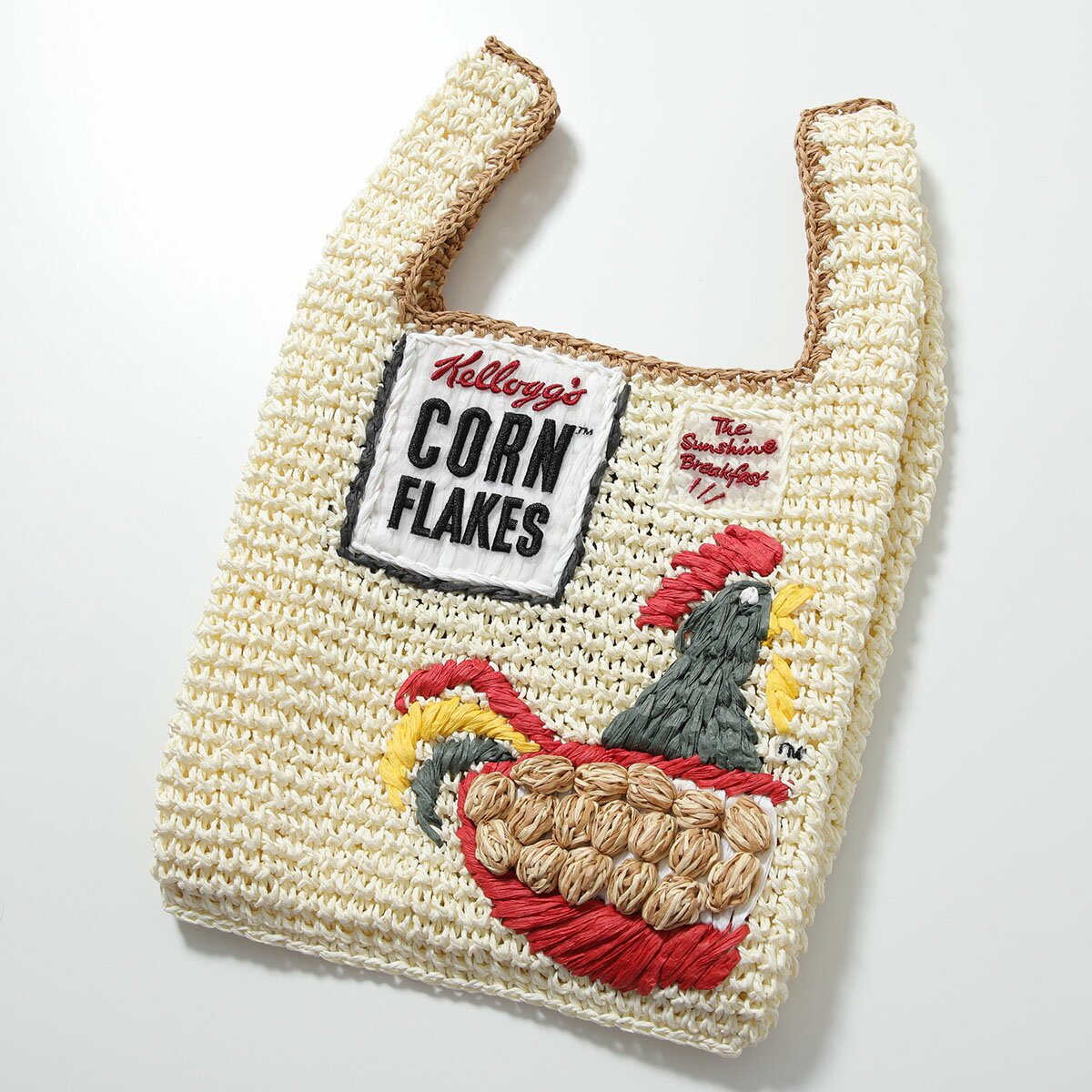 ANYA HINDMARCH AjnCh}[` obO Anya Brands Mini Tote Cornflakes 190251 fB[X tBA ~j g[g  Chalk