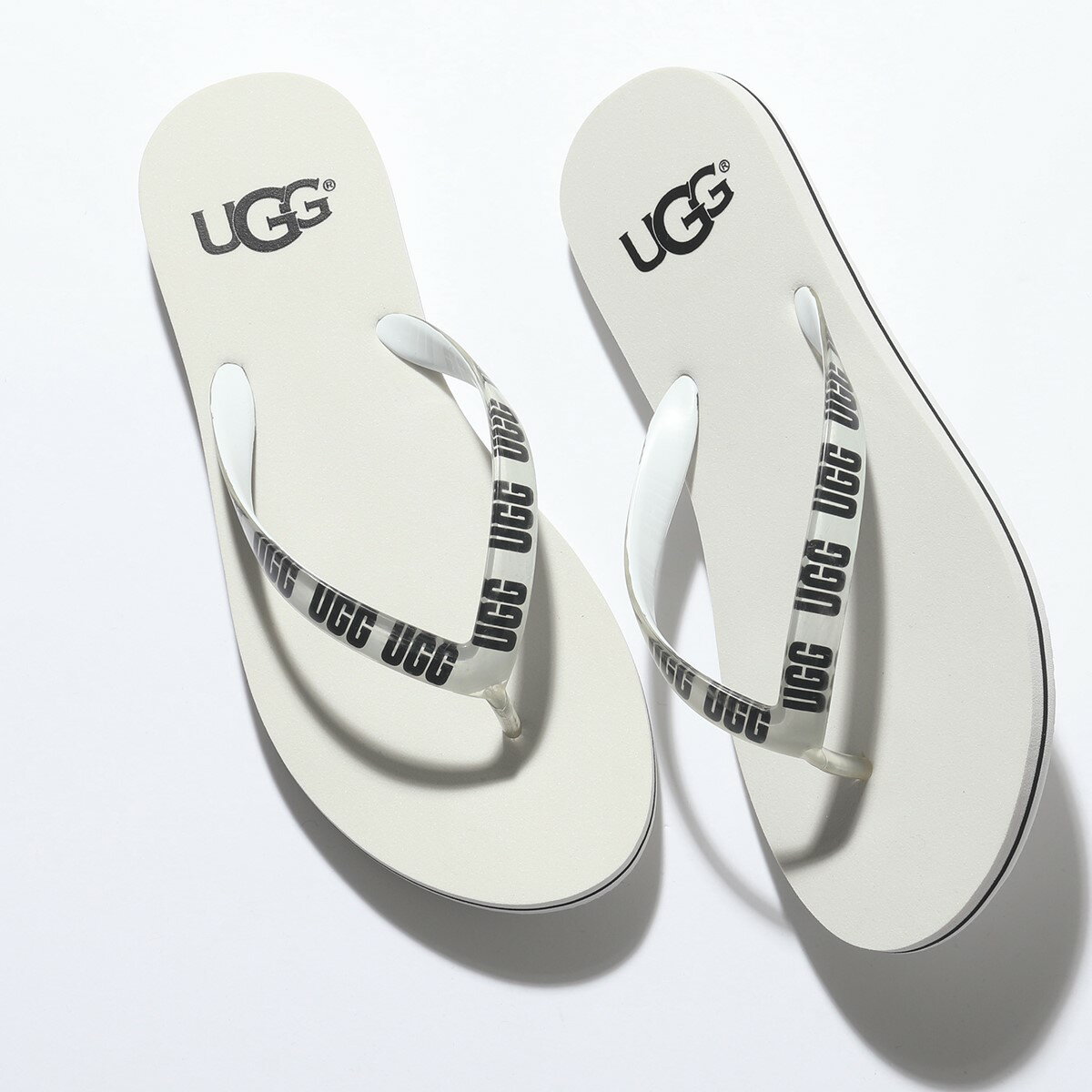 UGG アグ 1099831 W SIMI GRAPHIC シミ グラフィック トング ビーチサンダル ビーサン ロゴ 靴 WHITE レディースのサムネイル