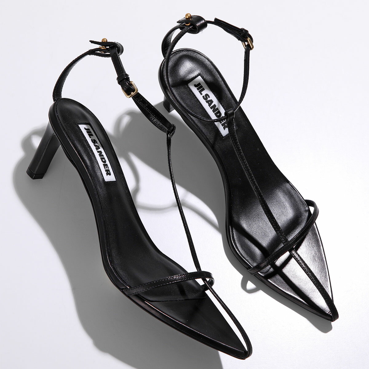 【7/5限定！2人に1人が当選！エントリーで最大100％ポイントバック】JIL SANDER ジルサンダー ハイサンダル J16WL0030 P4864 レディース シューズ ポインテッドトゥ レザー ロゴ アンクル ストラップ 靴 001/BLACK【po_sannn】のサムネイル