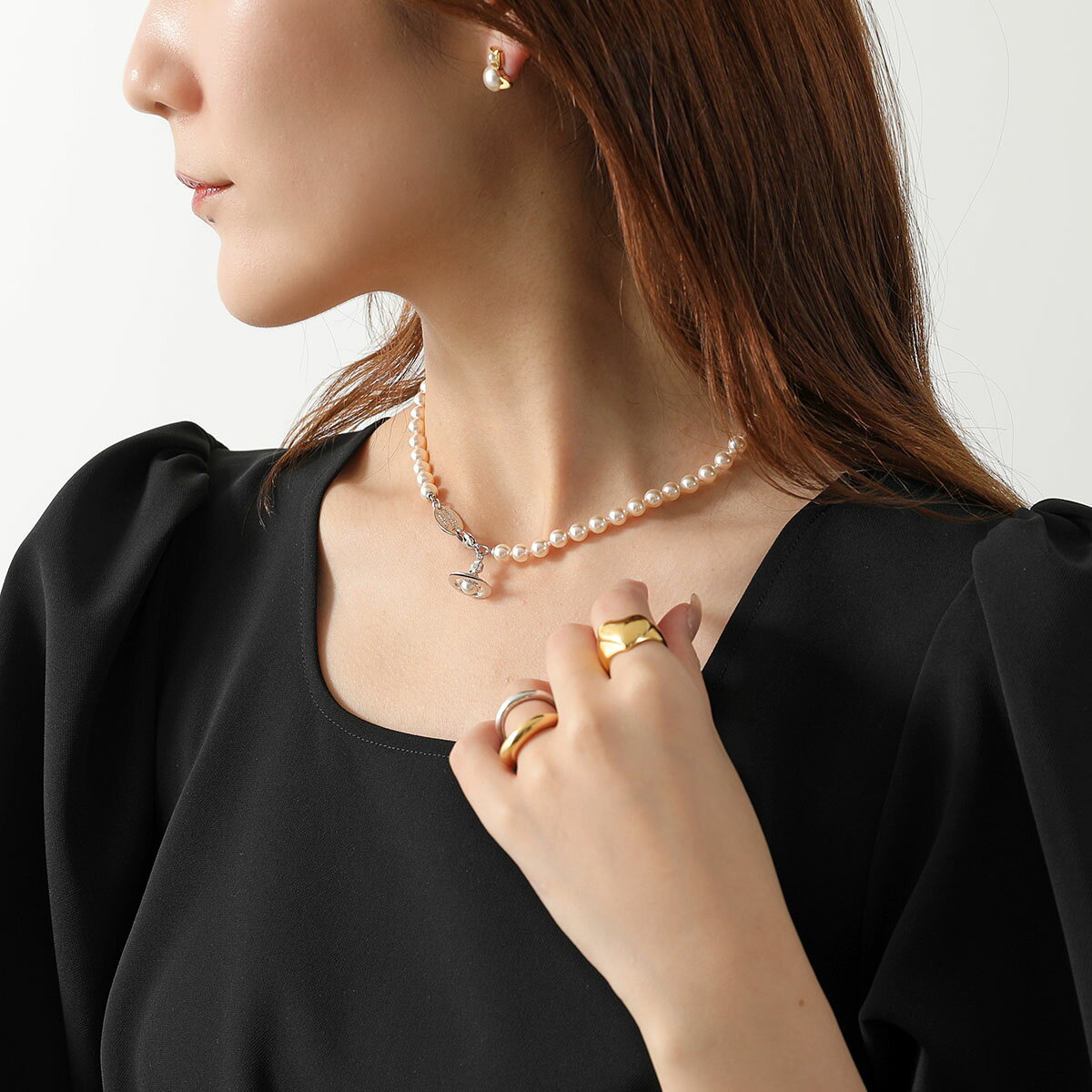 【最大2万円OFFクーポン対象・7/25～7/26限定】 Vivienne Westwood ヴィヴィアンウエストウッド ネックレス SIMONETTA PEARL 63010085 レディース 立体オーブ パール チョーカー アクセサリー カラー4色【dc_kikaku】