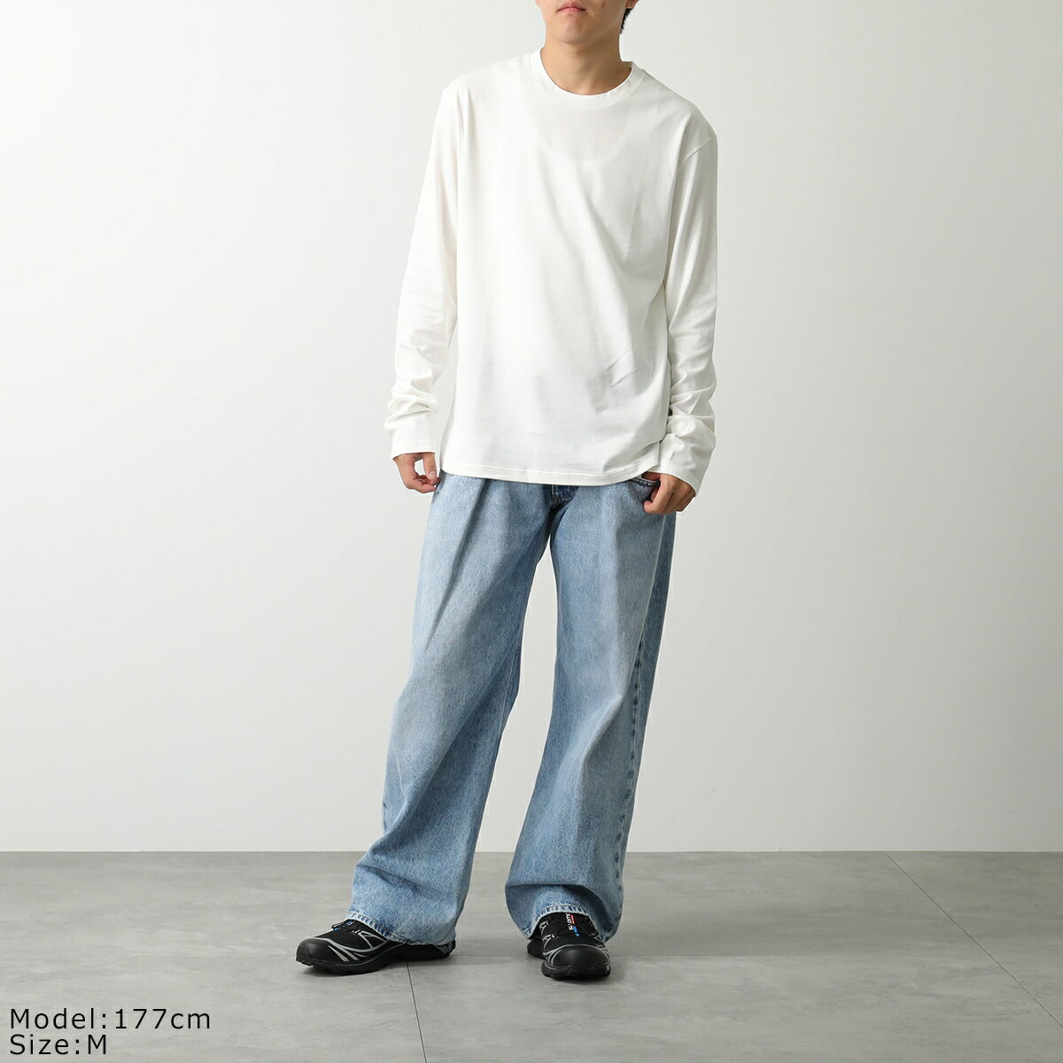 【最大2万円OFFクーポン対象・4/29～5/1限定】JIL SANDER ジルサンダー Tシャツ J22GC0172 J46219 メンズ 長袖 カットソー ロンT ロゴT コットン クルーネック 104/COCONUT
