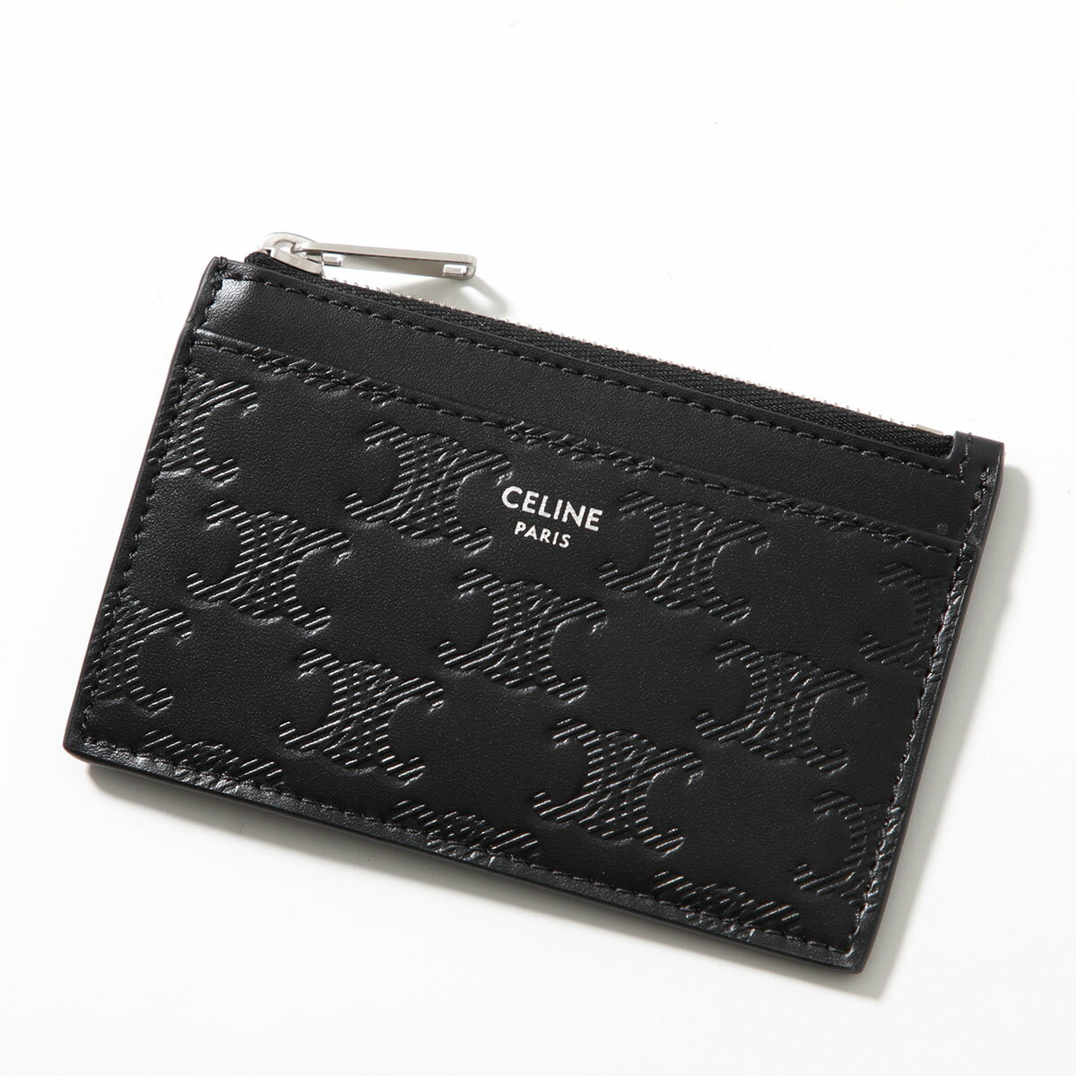 【最大2万円OFFクーポン対象・5/30～6/1限定】CELINE セリーヌ コインケース カードケース 10F993FQD.38SI メンズ レディース トリオンフ フラグメントケース 小銭入れ ミニ財布 レザー Black