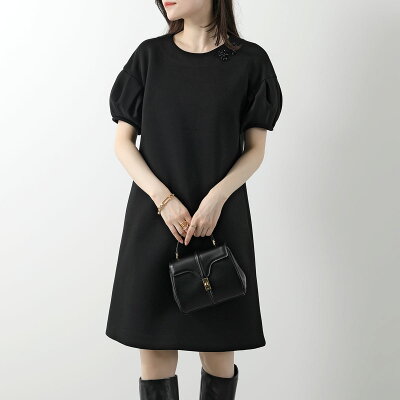 S MAX MARA エス マックスマーラ ワンピース URSOLA ウルソラ レディース ミニドレス ビジュー装飾 パフスリーブ スキューバ ジャージー ストレッチ 001【cp_ten】