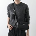 PRADA プラダ ショルダーバッグ 1BC167 B1M RV44 レディース Re-Nylon リナイロン トライアングルロゴ ポーチ付き クロスボディ 鞄 F0002/NERO