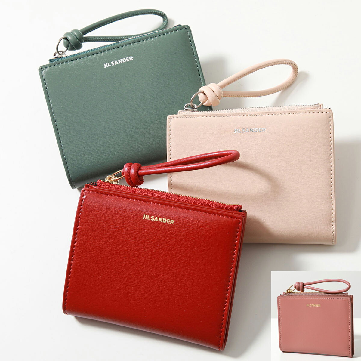 JIL SANDER ジルサンダー 二つ折り財布 J07UI0016 P4841 P5354 レディース レザー ミニ財布 豆財布 ロゴ カラー4色のサムネイル
