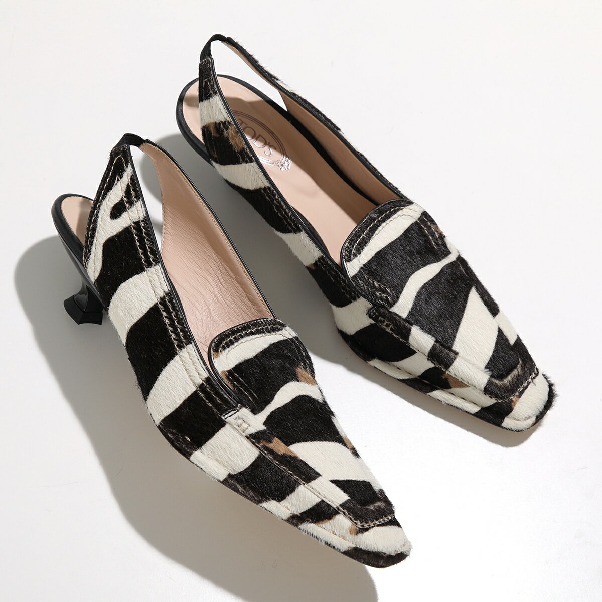 TODS トッズ パンプス XXW49C0CZ32ONZ レディース ゼブラ柄 ハラコ ミュール スクエアトゥ シューズ サンダル 靴 B001【po_sannn】のサムネイル