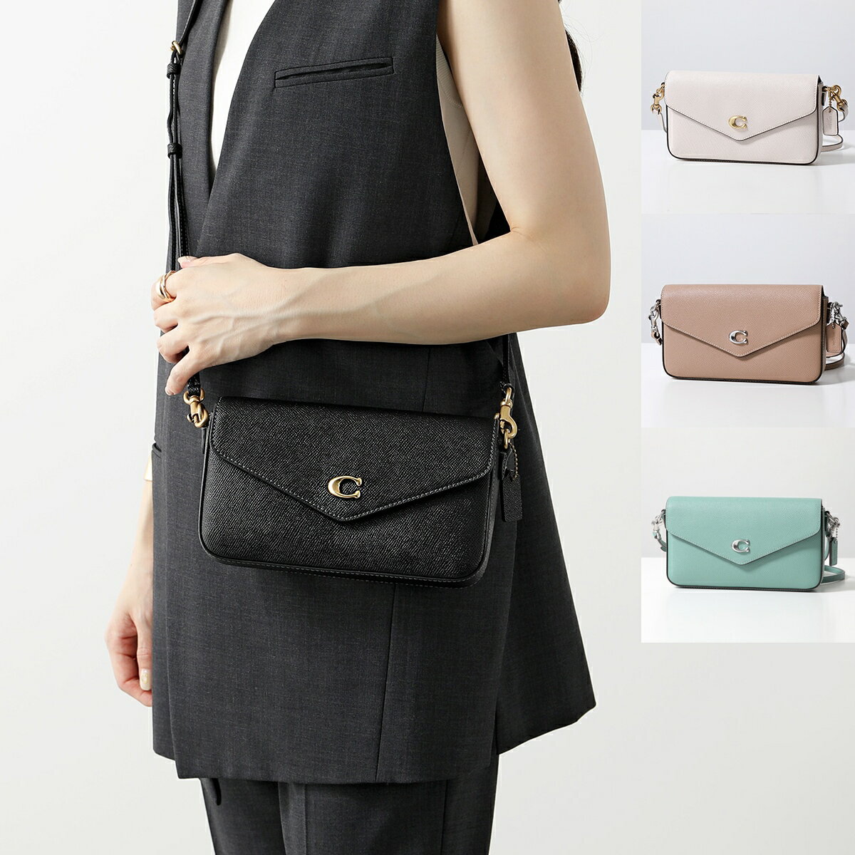 COACH コーチ ショルダーバッグ ウィン C8439 レディース レザー クロスボディ クラッチバッグ ポシェット 鞄 カラー3色のサムネイル