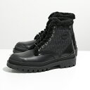 【大きいサイズ限定特価】Dior ディオール アンクルブーツ 3BO257ZRP メンズ サイズ44 オブリークジャガード ロゴ レースアップ シアリング ボア...