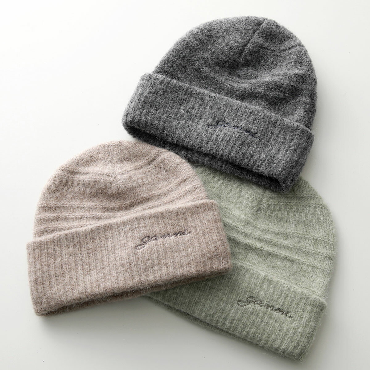 GANNI ガニー ニット帽 Soft Wool Beanie A6061 A6062 A6063 