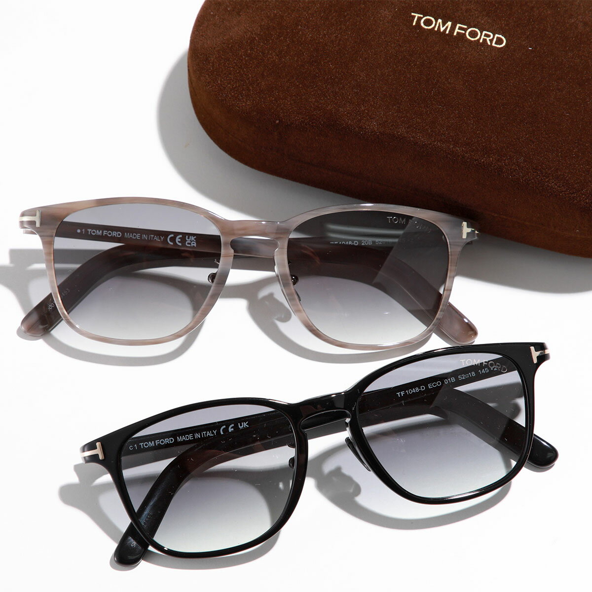 TOM FORD トムフォード サングラス TF1048-D ECO メンズ ウェリントン型 セルフレーム アジアンフィット ロゴ メガネ 眼鏡 カラー3色のサムネイル