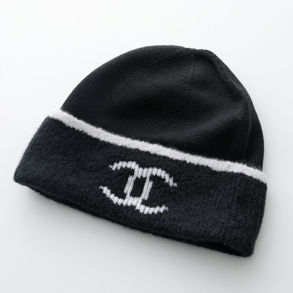 CHANEL シャネル ニット帽 AAA330 B17631 レディース ココマーク CCマーク ビーニー ニットキャップ 帽子 NZI07のサムネイル
