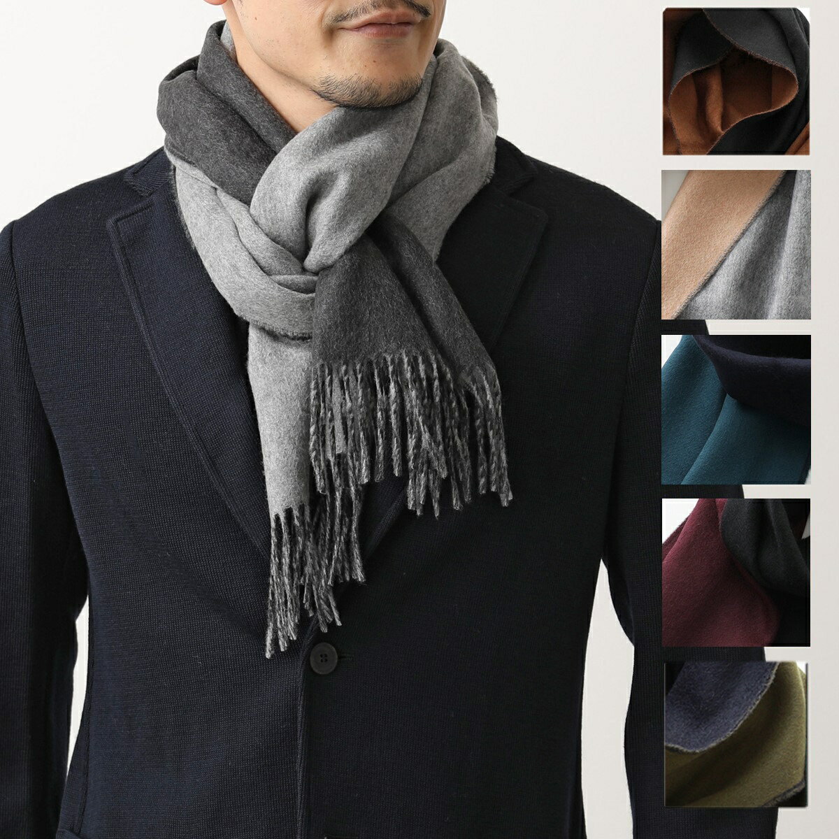 JOHNSTONS OF ELGIN ジョンストンズ マフラー WA20 メンズ レディース リバーシブル カシミヤ ストール バイカラー 無地 wa000020 カラー7色