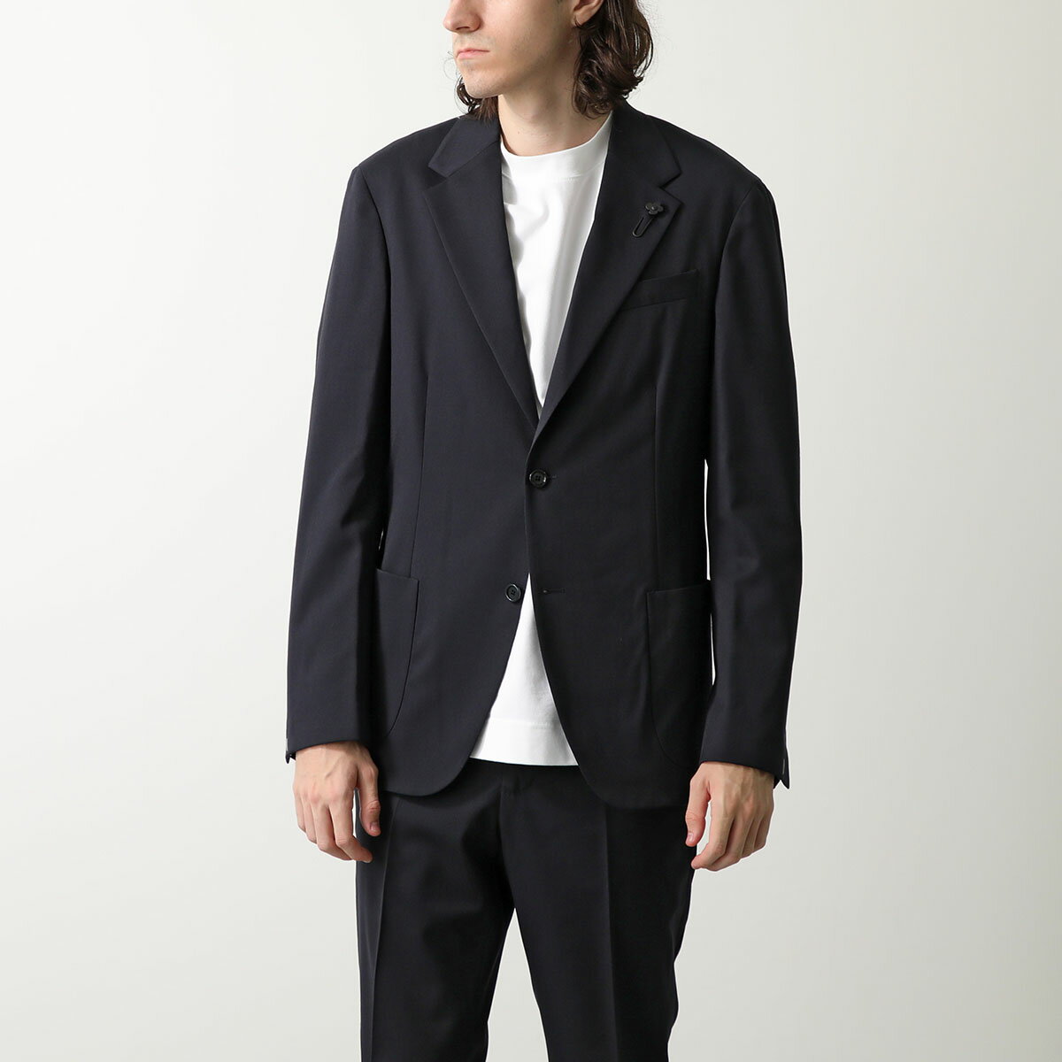 【7/18～21限定・最大2万円OFFクーポン配布中】LARDINI ラルディーニ セットアップ トラベル スーツ IV149Q IVEL63703 メンズ シングルフロント 2B ブートニエール ワンタック カラー2色