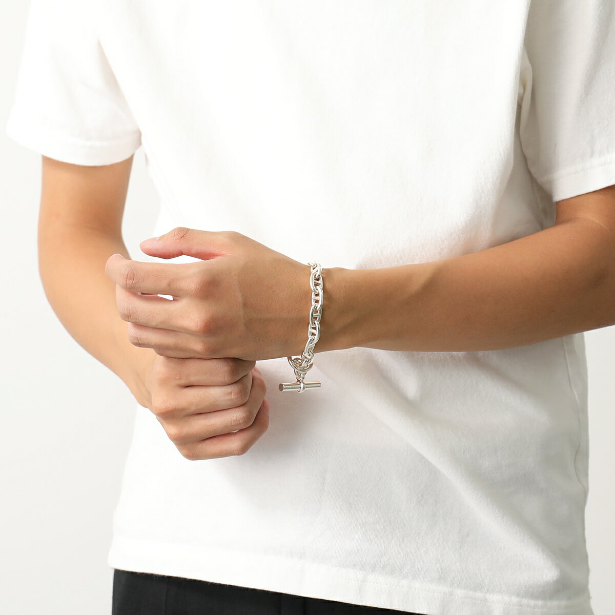 エルメス ブレスレット シェーヌダンクル MM HERMES Chaine DAncre H101994B メン...