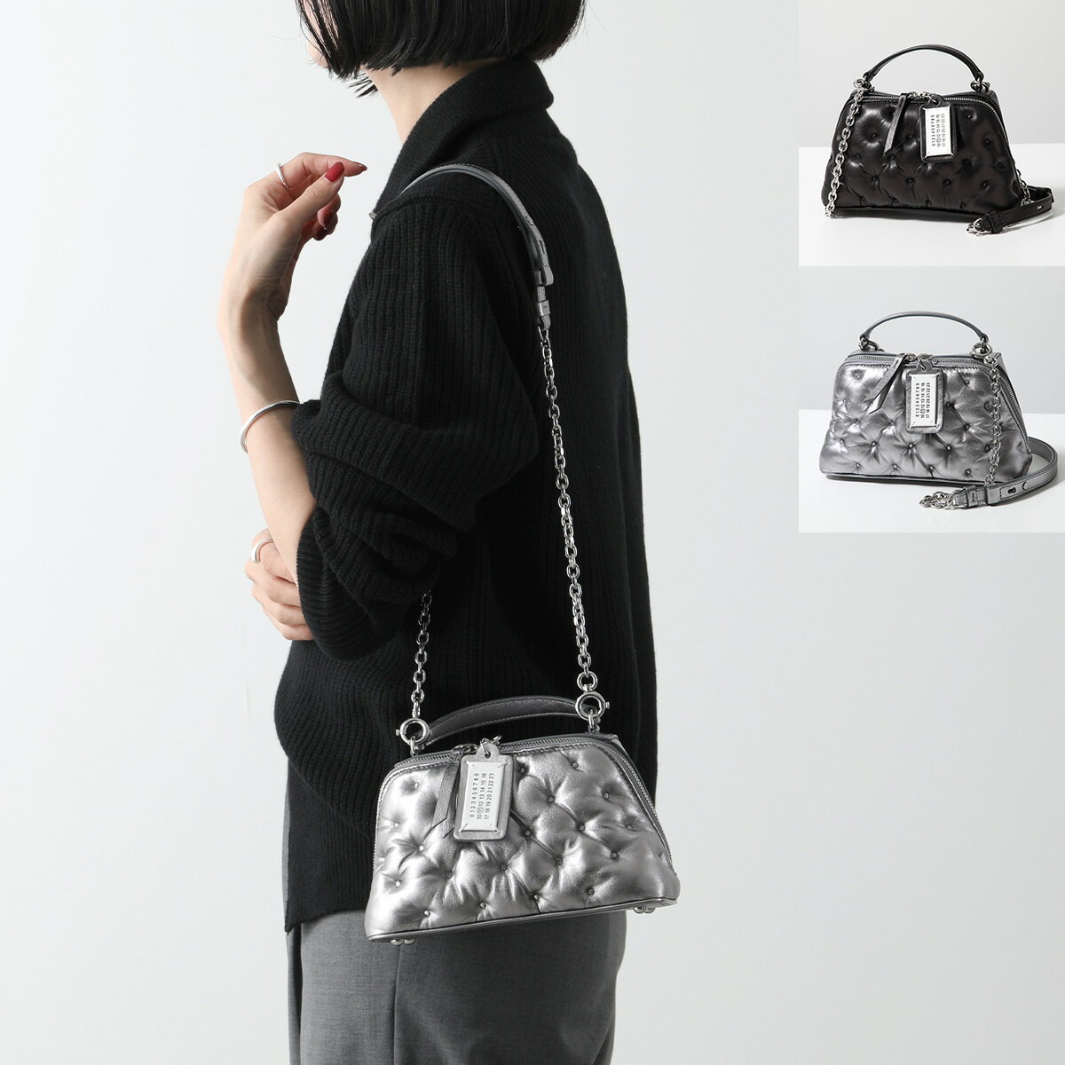 MAISON MARGIELA メゾンマルジェラ 11 ハンドバッグ Glam Slam グラムスラム SB1WG0065 P6434 レディース レザー ショルダーバッグ ナンバリングロゴ 鞄 T8013のサムネイル