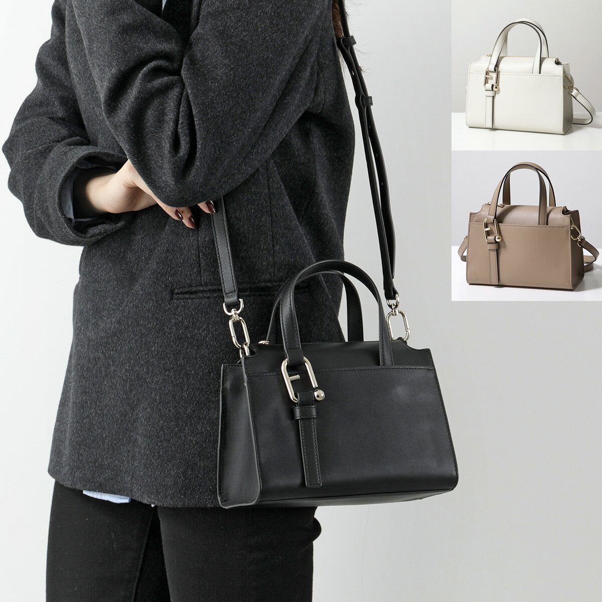 Furla フルラ ショルダーバッグ NUVOLA ヌヴォラ WB01337 BX2045 レディース ハンドバッグ レザー クロスボディ ロゴ 鞄 カラー2色