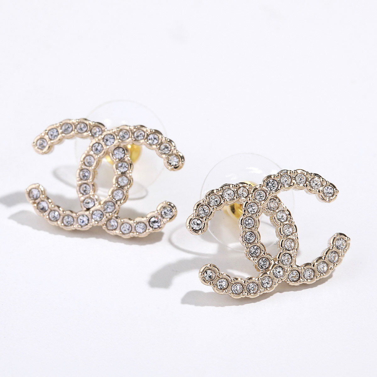 CHANEL シャネル ピアス ABF269 B19870 レディース ラインストーン装飾 ココマーク CCマーク メタル スタッド NAFIYのサムネイル
