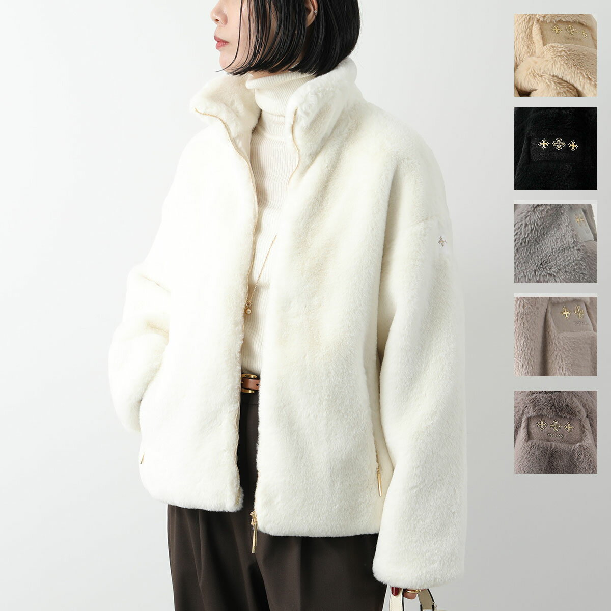 TATRAS タトラス ジャケット BARBRA バルブラ LTAT22A4903-L レディース ボア スタンドネック オーバーサイズ エコファー ジップアップ カラー4色のサムネイル