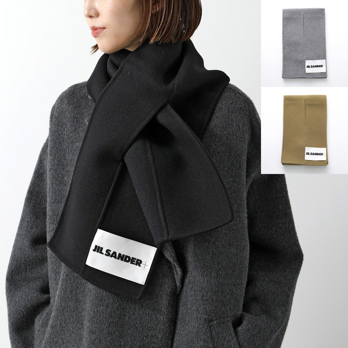 JIL SANDER+ ジルサンダー プラス マフラー J47TE0116 J40020 レディース ウール ストール ロゴラベル カラー3色のサムネイル