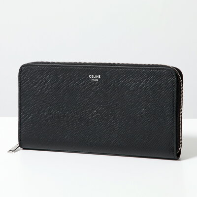 CELINE セリーヌ ラウンドファスナー長財布 Large Zipped Wallet 10B553BEL.38SI メンズ レザー 箔押しロゴ Black