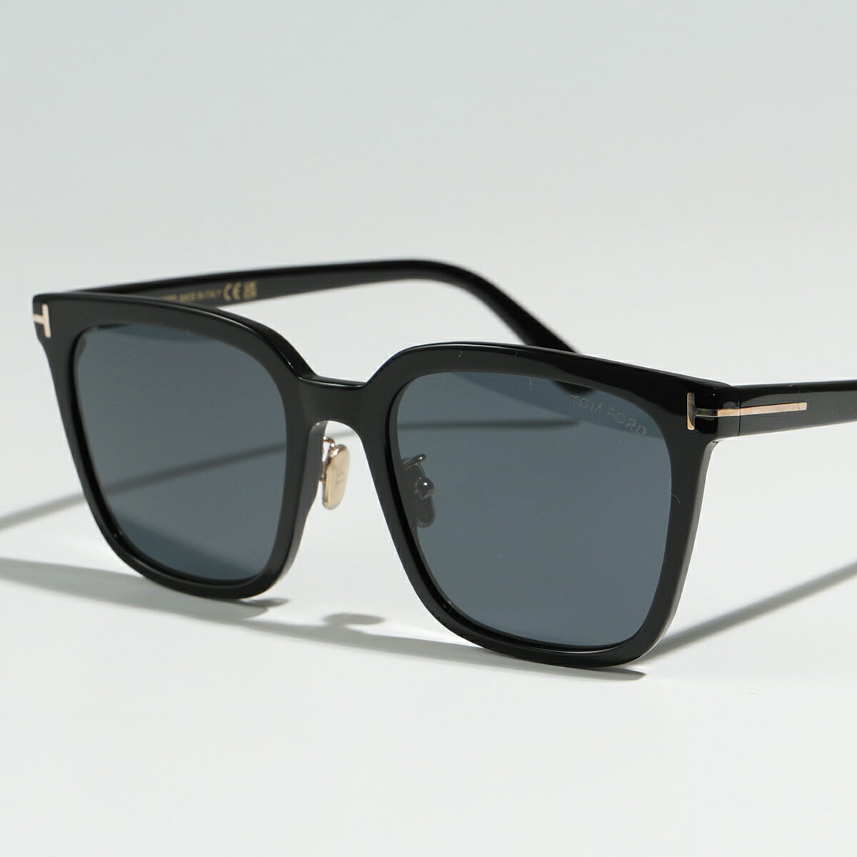 TOM FORD トムフォード サングラス TF1132-K FT1132-K メンズ ウェリントン型 スクエア型 Tロゴ フルリム ビッグフレーム セルフレーム アイウェア アジアンフィット 01A