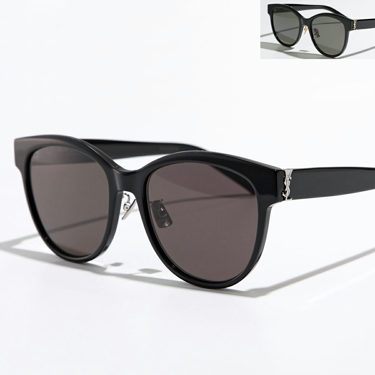 SAINT LAURENT サンローラン サングラス SL M107 K メンズ ウェリントン型 フルリム カサンドラメタルロゴ セルフレーム クリングスタイプ アイウェア カラー2色