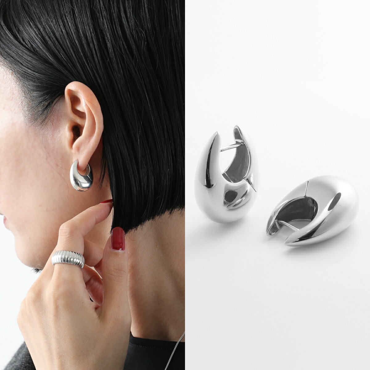 Lime - ANNIKA INEZ アニカイネズ フープピアス Sloping Hinge Hoops Lrg E973 LRG レディース アクセサリー silver925 シルバー