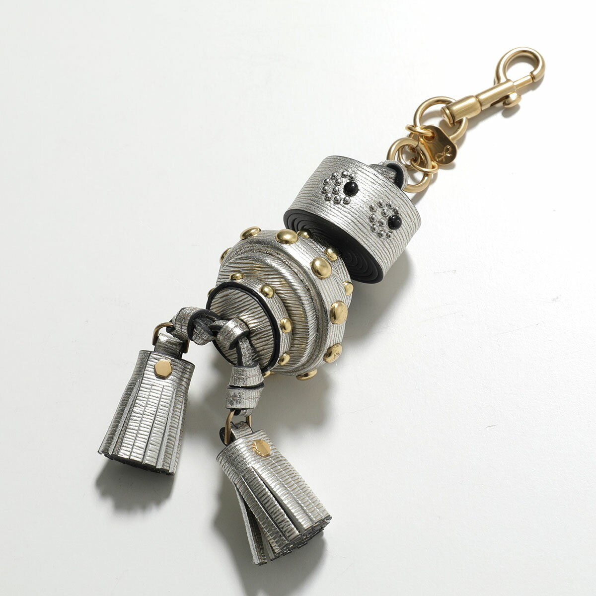 ANYA HINDMARCH アニヤハインドマーチ キーホルダー アイズ スタッド チャーム 199414 レディース レザー バッグチャーム Silver 5050925199414のサムネイル