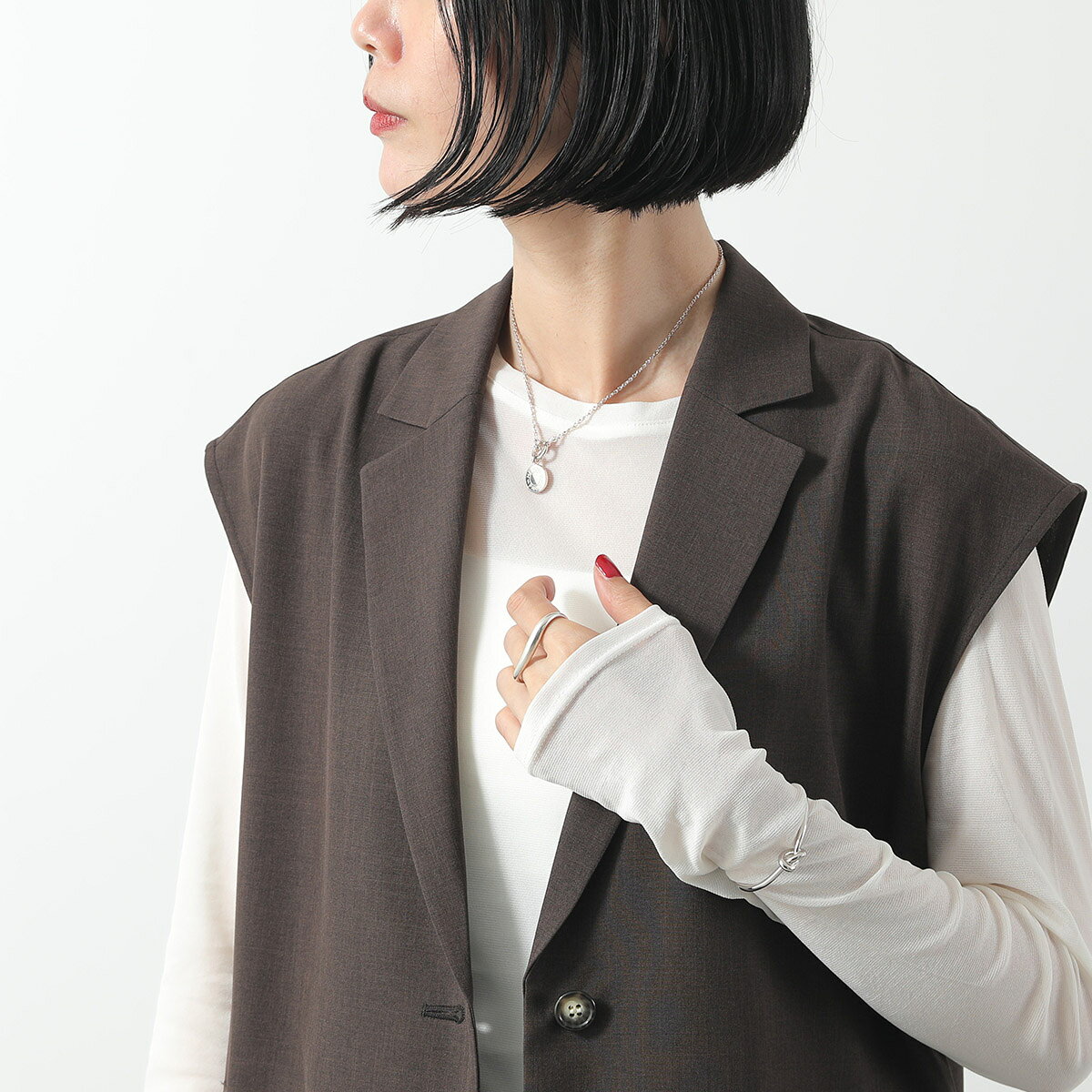 HERMES エルメス ネックレス SERIE セリエ Amulet H Exlibris Pendant Necklace ア...