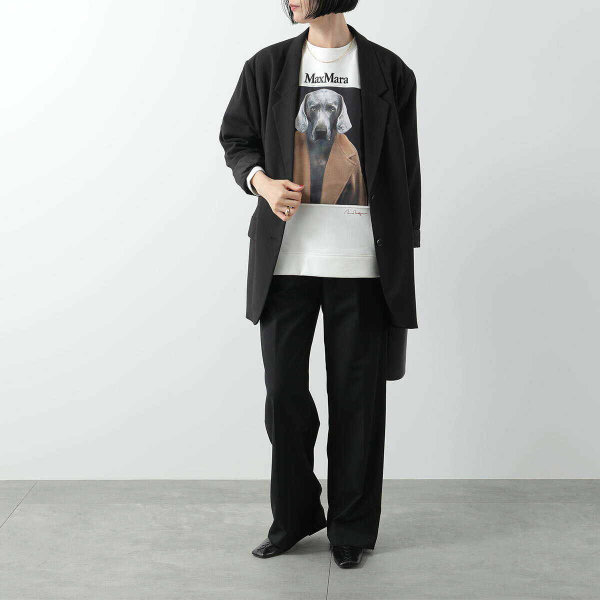 MAX MARA �ޥå����ޡ��� �ȥ졼�ʡ� BACCO �Хå� ��ǥ����� Ĺµ �������å� �����ɽ� ���롼�ͥå� ���顼4��