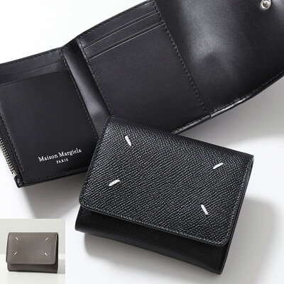 MAISON MARGIELA メゾンマルジェラ 三つ折り財布 SA3UI0017 P4745 メンズ レザー スモール ミニ財布 豆財布 4ステッチ カラー2色 SA3UI0017P4745T8013