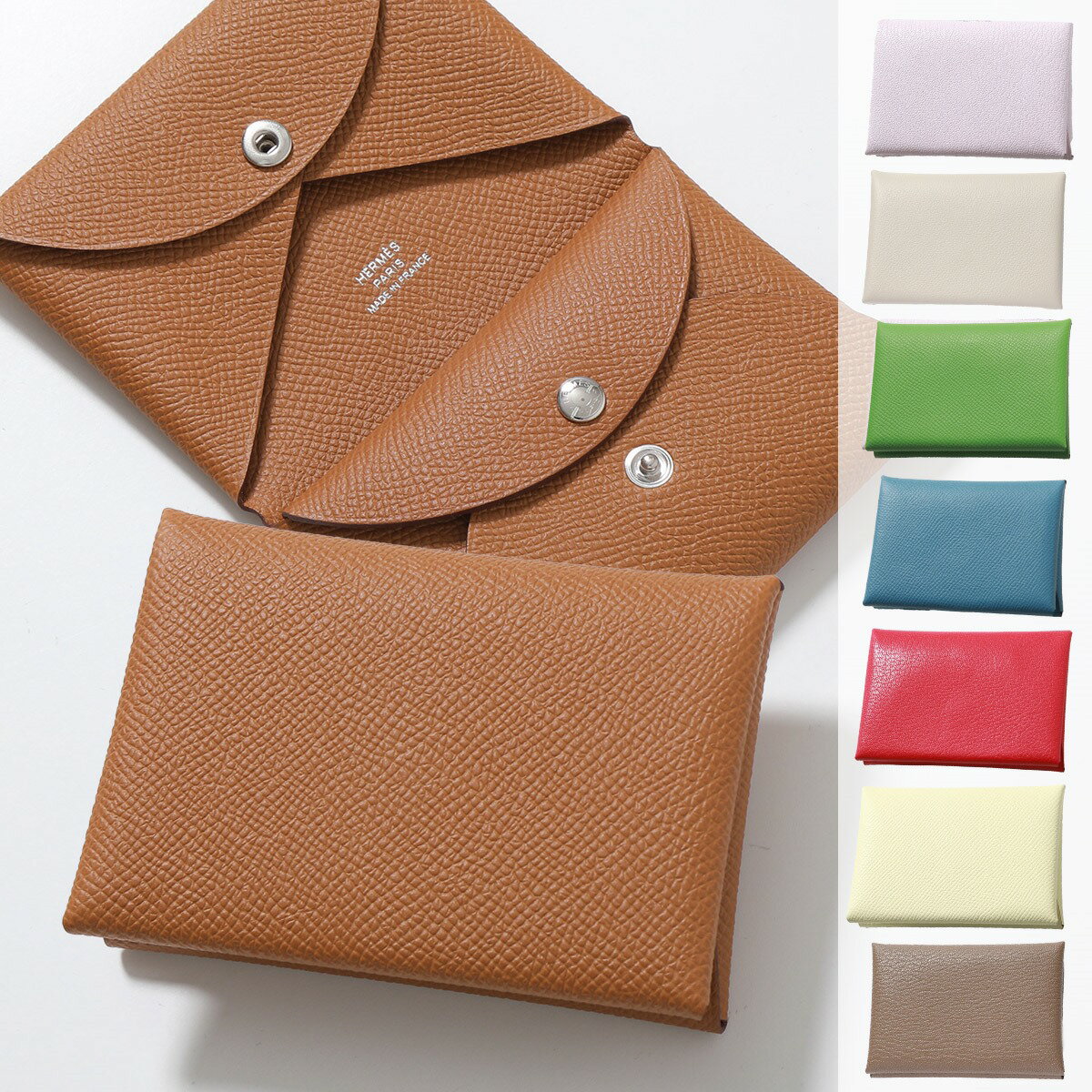 HERMES エルメス コインケース カルヴィデュオ CALVI DUO 083035CK 082977CK 083416CK レディース エプソン シェーブル エバーカラー シャムキラ レザー カードケース ミニ財布 カラー17色