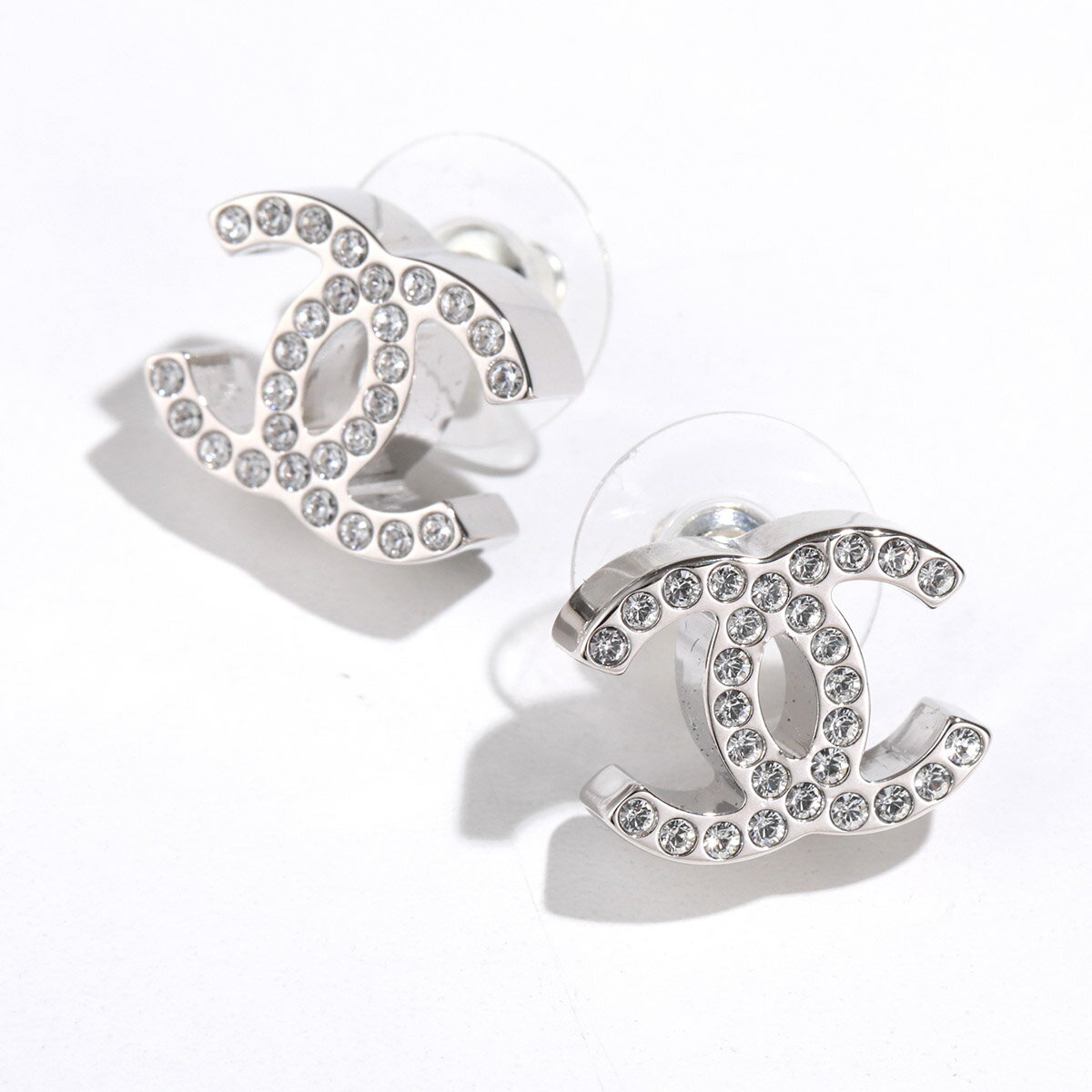 CHANEL シャネル ピアス ABE835 B15391 レディース ココマーク CCロゴ メタル ラインストーン スタッド アクセサリー NADCWのサムネイル