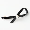 ALEXANDRE DE PARIS アレクサンドル ドゥ パリ バレッタ AA7-17641-05 レディース リボン パール ヘアアクセサリー N-NOIR