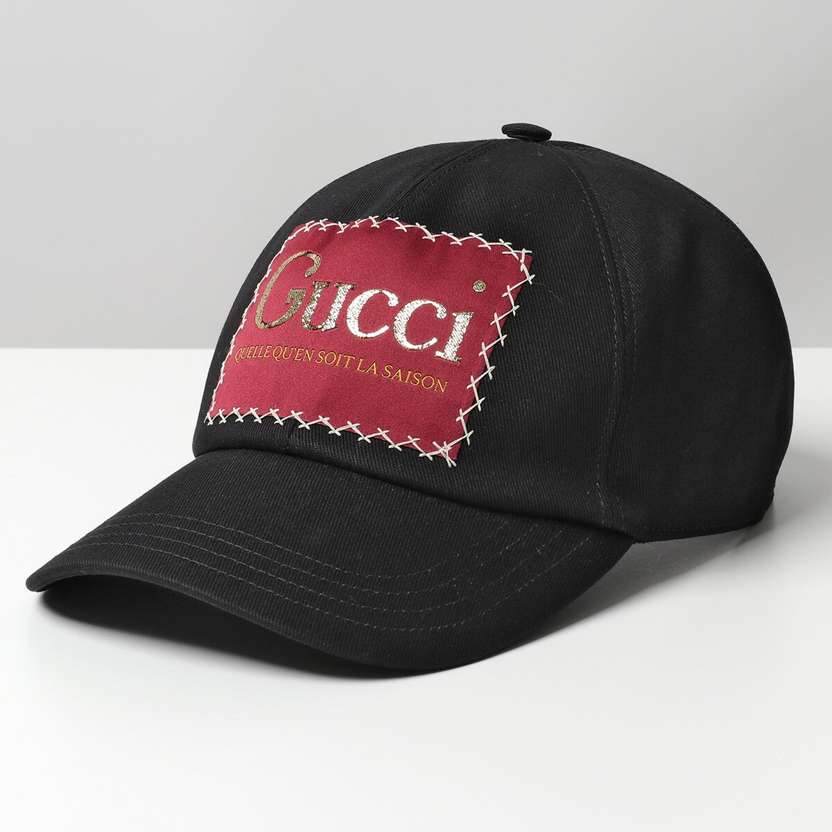 【1,000円OFFクーポン対象！18日限定】GUCCI グッチ 627043 4HK02 1000 ラベル付き コットン ベースボールキャップ ロゴ 帽子 メンズ