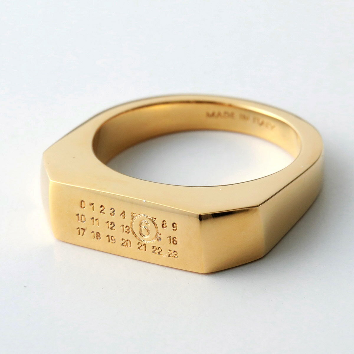 【7/18～21限定・最大2万円OFFクーポン配布中】MM6 エムエムシックス メゾンマルジェラ ニューメリックリング SM7UQ0076 P6469 メンズ ブラス ロゴ 指輪 アクセサリー カラー2色 SM7UQ0076P6469951