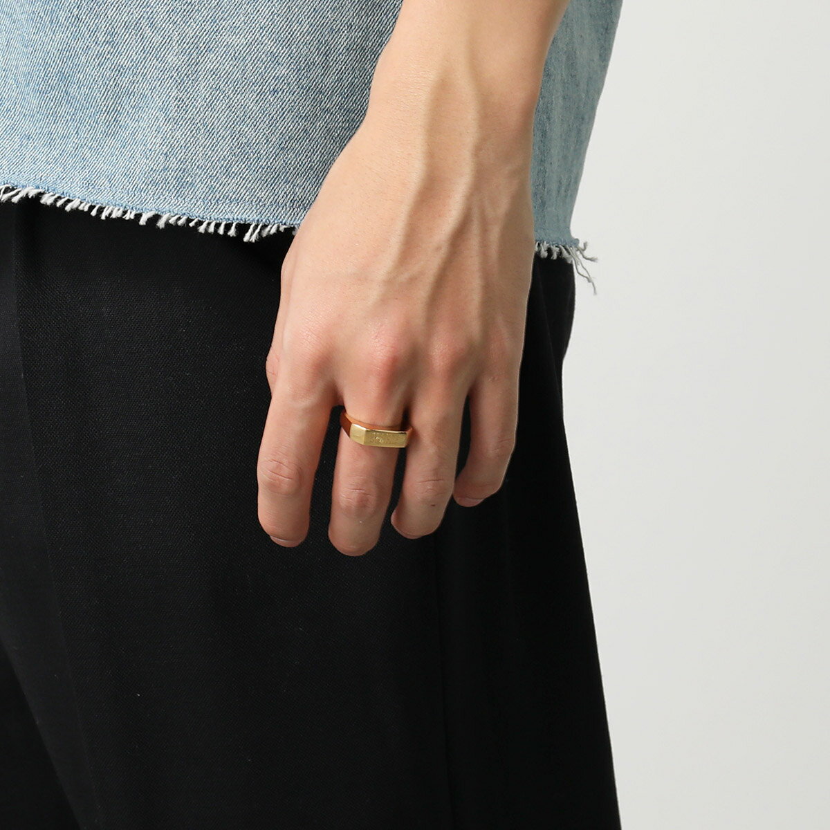 【7/18～21限定・最大2万円OFFクーポン配布中】MM6 エムエムシックス メゾンマルジェラ ニューメリックリング SM7UQ0076 P6469 メンズ ブラス ロゴ 指輪 アクセサリー カラー2色 SM7UQ0076P6469951